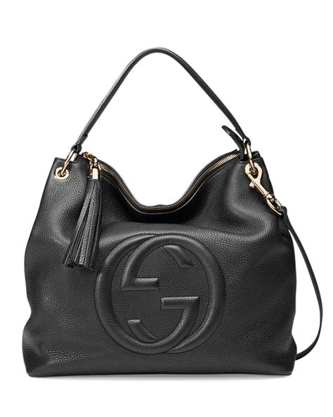 black leather gucci bag soho large|gucci soho shoulder bag medium.